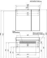 Товар: Тумба с раковиной Aquanet Йорк 100 212594 подвесная Белый глянец - фото 11 Тумба с раковиной Aquanet Йорк 100 212594 подвесная Белый глянец — фото 11, Мебель для ванной