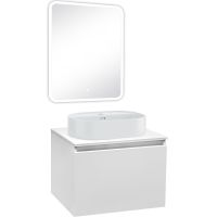 Тумба под раковину Runo Бари 60 00-00001473 подвесная Белая — фото 23, Тумбы под раковину