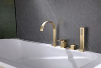 Товар: Смеситель на борт ванны Abber Wasserfall AF8613G Золото матовое - фото 2 Смеситель на борт ванны Abber Wasserfall AF8613G Золото матовое — фото 2, Смесители