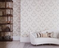 Обои Wiganford by Solo Safita AC20131 Винил на флизелине (1,06*10,05) Бежевый, Цветы — фото 2, Обои для стен