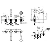 Смеситель на борт ванны Boheme Imperiale 392 Золото — фото 2, Смесители