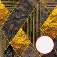 Фреска Ortograf Misto 33285 Фактура бархат FX Флизелин (2,7*2,7) Серый/Коричневый/Золото, Абстракция — фото 1, Фрески