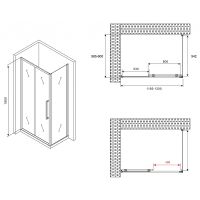 Товар: Душевой уголок Abber Schwarzer Diamant 120x60 AG30120BH-S60B профиль Черный стекло прозрачное - фото 5 Душевой уголок Abber Schwarzer Diamant 120x60 AG30120BH-S60B профиль Черный стекло прозрачное — фото 5, Прямоугольные душевые уголки