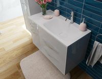 Тумба с раковиной Эстет Barcelona 90 R ФР-00003596 подвесная Белая — фото 4, Тумбы с раковиной