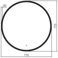 Товар: Зеркало Abber Mond 77 AG6204SCB-0.77 с подсветкой Черное с бесконтактным выключателем и диммером - фото 3 Зеркало Abber Mond 77 AG6204SCB-0.77 с подсветкой Черное с бесконтактным выключателем и диммером — фото 3, Мебель для ванной