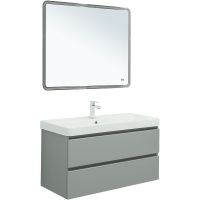 Тумба под раковину Aquanet Вега 100 329599 подвесная Мисти грин — фото 14, Тумбы под раковину