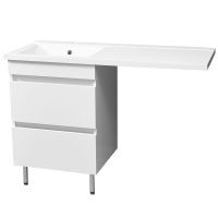 Раковина Stella Polar Мадлен 120 L SP-00000026 с местом под стиральную машину Белая — фото 3, Раковины