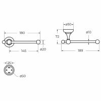 Держатель туалетной бумаги Cezares Aphrodite APHRODITE-TH04-02-M Бронза — фото 2, Держатели туалетной бумаги