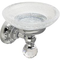 Мыльница Migliore Cristalia 16790 Хром с кристаллом Swarovski — фото 1, Мыльницы