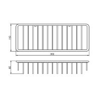 Полка корзина Art&Max AM-G-8963A-Cr Хром — фото 2, Полки для ванной и душа