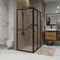 Товар: Душевая стенка Niagara Nova 80 NG-A80B профиль Черный стекло прозрачное - фото 2 Душевая стенка Niagara Nova 80 NG-A80B профиль Черный стекло прозрачное — фото 2, Боковые стенки