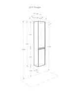 Шкаф пенал Aquaton Лондри 34 1A236203LH010 подвесной Белый глянец — фото 6, Мебель для ванной