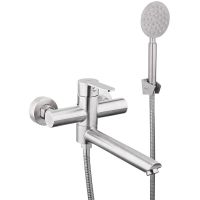 Смеситель для ванны Frap H801 F32801 универсальный Сатин — фото 1, Смесители