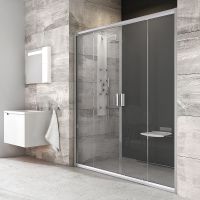 Душевая дверь Ravak Blix BLDP4 120 0YVG0U00ZH профиль Сатин стекло Графит — фото 2, Раздвижные душевые двери