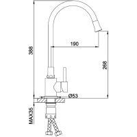 Смеситель для кухни Frap F40994-8 Белый — фото 8, Смесители для кухни