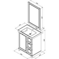 Товар: Тумба под раковину Aquanet Амели 70 261988 Белая матовая - фото 17 Тумба под раковину Aquanet Амели 70 261988 Белая матовая — фото 17, Мебель для ванной