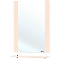 Зеркало Bellezza Рокко 50 4613706030071 с полкой Бежевое — фото 1, Зеркала в ванную комнату