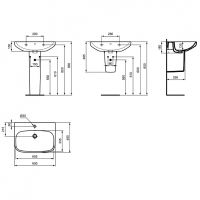 Раковина Ideal Standard I.Life A 65 T470401 Евробелая — фото 11, Раковины