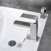 Смеситель для раковины Ростовская Мануфактура Сантехники SUS125-001F Нержавеющая сталь — фото 4, Смесители