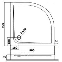 Акриловый поддон для душа AM.PM Spirit 90x90 W7AT-GSRO-090WD Белый — фото 2, Акриловые душевые поддоны
