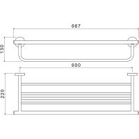 Товар: Полка для полотенец Aquatek Оберон AQ4215CR Хром - фото 2 Полка для полотенец Aquatek Оберон AQ4215CR Хром — фото 2, Полки для полотенец