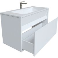 Тумба с раковиной Iddis Esper 100 ESP10W0i95K подвесная Белая — фото 3, Тумбы с раковиной