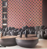 Обои Bernardo Bartalucci Coco 5086-6 Флизелин (1,06*10,05) Красный, Орнамент — фото 2, Обои для стен