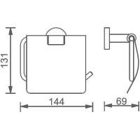 Держатель для туалетной бумаги Aquanet 4586 264909 с крышкой Хром — фото 2, Держатели туалетной бумаги