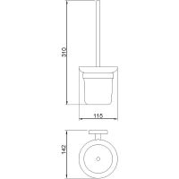 Ершик для унитаза Nofer Niza Хром арт-16857.B — фото 2, Ершики для унитаза
