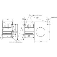 Тумба с раковиной Эстет Dallas Luxe 110 L ФР-00002020 подвесная Белая — фото 8, Тумбы с раковиной