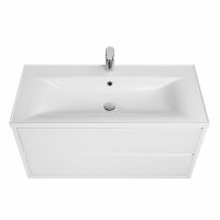 Товар: Тумба под раковину Aquaton Римини 100 1A232801RN010 подвесная Белый глянец - фото 2 Тумба под раковину Aquaton Римини 100 1A232801RN010 подвесная Белый глянец — фото 2, Мебель для ванной