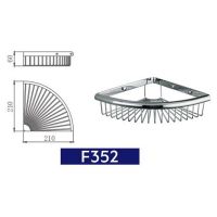 Полка корзина Frap F352 угловая Хром — фото 7, Полки для ванной и душа