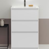 Тумба с раковиной Burgbad Lin20 60 SGHQ062F5351C0001*1 Белая матовая — фото 1, Мебель для ванной