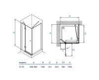 Товар: Душевой уголок Koller Pool Waterfall Line 90X90 AC9E профиль Хром стекло прозрачное - фото 5 Душевой уголок Koller Pool Waterfall Line 90X90 AC9E профиль Хром стекло прозрачное — фото 5, Душевые уголки