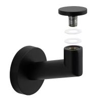 Стеклянная полка Remer Guest GS20NO Черная матовая — фото 4, Полки для ванной и душа