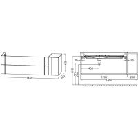Тумба под раковину Jacob Delafon Nouvelle Vague 145 EB3038-E73 подвесная Фактурный дуб — фото 4, Тумбы под раковину