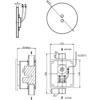 Клавиша смыва Nofer 07291.B для унитаза Хром — фото 2, Кнопки смыва