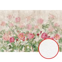 Фреска Ortograf Цветы 34080 Фактура бархат FX Флизелин (4*2,7) Зеленый/Коричневый/Розовый, Цветы