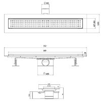 Товар: Душевой лоток Esbano Eco 50 E-TILE-50MC ESTRECOTILE50MC с решеткой Хром матовый / под плитку - фото 2 Душевой лоток Esbano Eco 50 E-TILE-50MC ESTRECOTILE50MC с решеткой Хром матовый / под плитку — фото 2, Душевые лотки