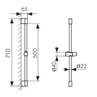 Душевая штанга Kaiser R-1145 Белая матовая — фото 3, Душевое оборудование. Душевая программа