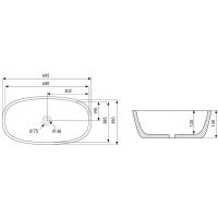 Товар: Раковина-чаша Abber Rechteck 61 AC2206MW Белая матовая - фото 4 Раковина-чаша Abber Rechteck 61 AC2206MW Белая матовая — фото 4, Раковины