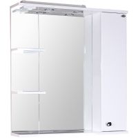 Зеркало со шкафом Onika Эльбрус 80.02 R 208022 с подсветкой Белое — фото 1, Зеркальные шкафы в ванную