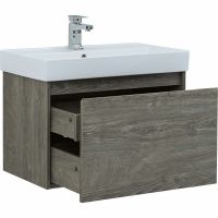 Тумба с раковиной Aquanet Nova Lite 75 245242 подвесная Дуб рошелье — фото 4, Тумбы с раковиной