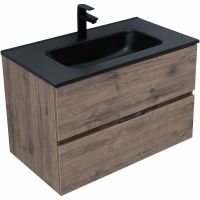 Тумба под раковину Aquanet Алвита New 80 334186 подвесная Дуб веллингтон табак — фото 4, Тумбы под раковину