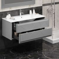 Товар: Тумба под раковину Opadiris Луиджи 120 00-00007192 подвесная Серая матовая - фото 4 Тумба под раковину Opadiris Луиджи 120 00-00007192 подвесная Серая матовая — фото 4, Мебель для ванной