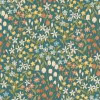 Обои Grandeco Ciara A 64103 Винил на флизелине (0,53*10,05) Зеленый/Разноцветный, Цветы — фото 1, Обои для стен