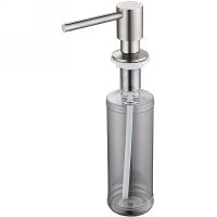 Дозатор для моющего средства Alveus Plum Sat 1135812 Сатинированная сталь — фото 1, Дозаторы для кухонных моек