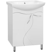 Тумба под раковину Style Line Амелия 65 Белая — фото 1, Мебель для ванной