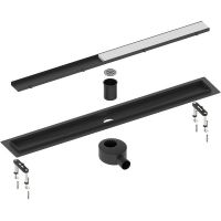 Душевой лоток Timo Drain System 60 DS230206/03 с Черной матовой решеткой / под плитку — фото 1, Душевые лотки