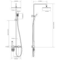 Душевая система Royce Polo RCS-112801GR Оружейная сталь — фото 2, Душевое оборудование. Душевая программа